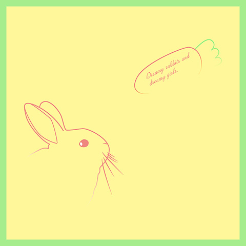 Dreamy rabbits and dreamy girls.